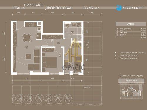 STAN 2.5, 55.45 m2 slika 1