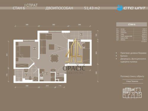 STAN 2.5, 51.43 m2 slika 1