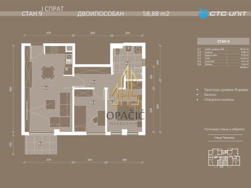 STAN 2.5, 58.88 m2 slika 1