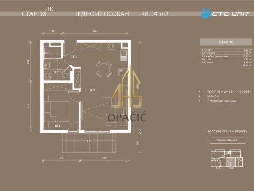STAN 1.5, 48.94 m2 slika 1